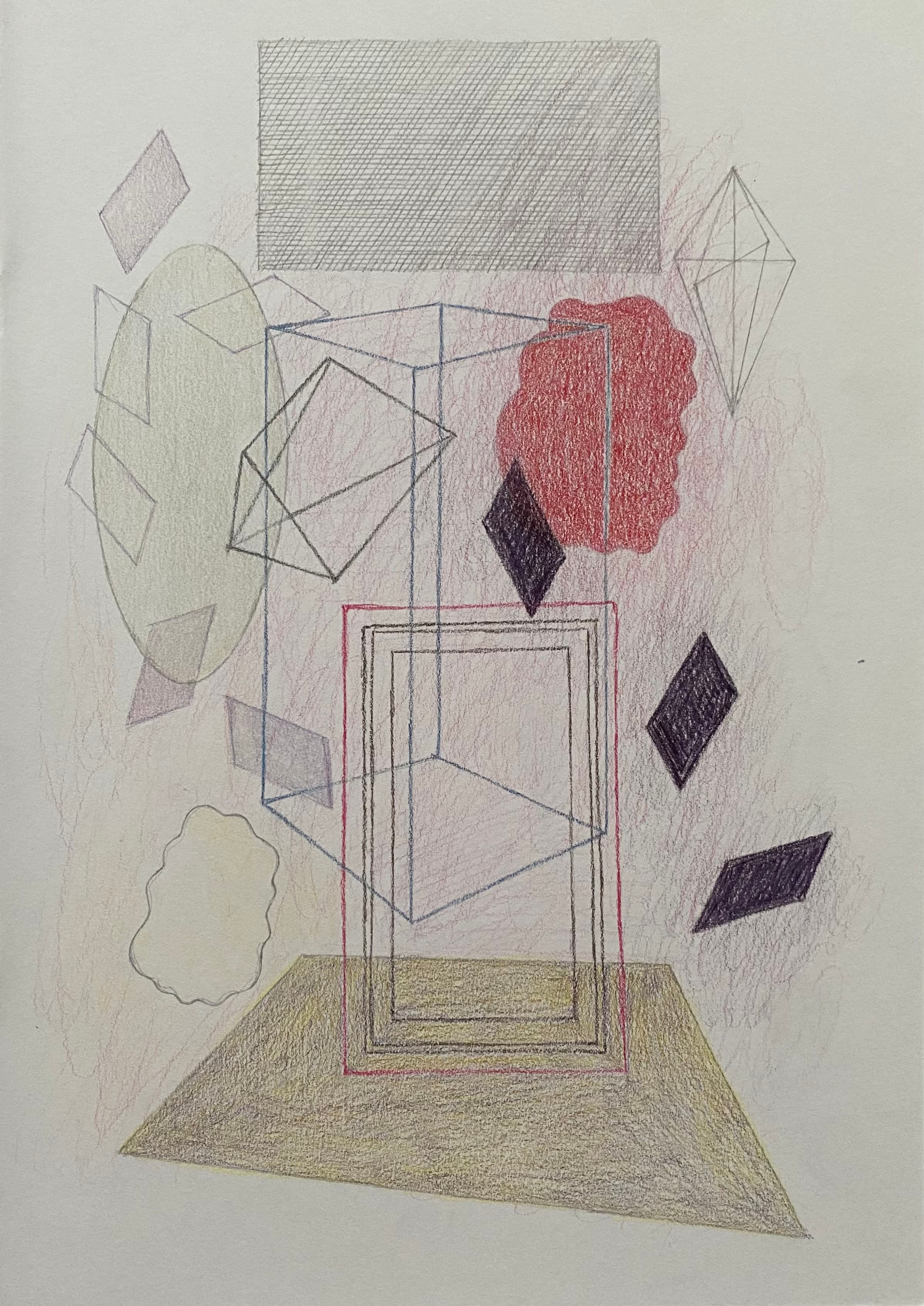 Artpiece by Karen Oude Alink. Made with Color pencil materials and the sizes are: 20x30.