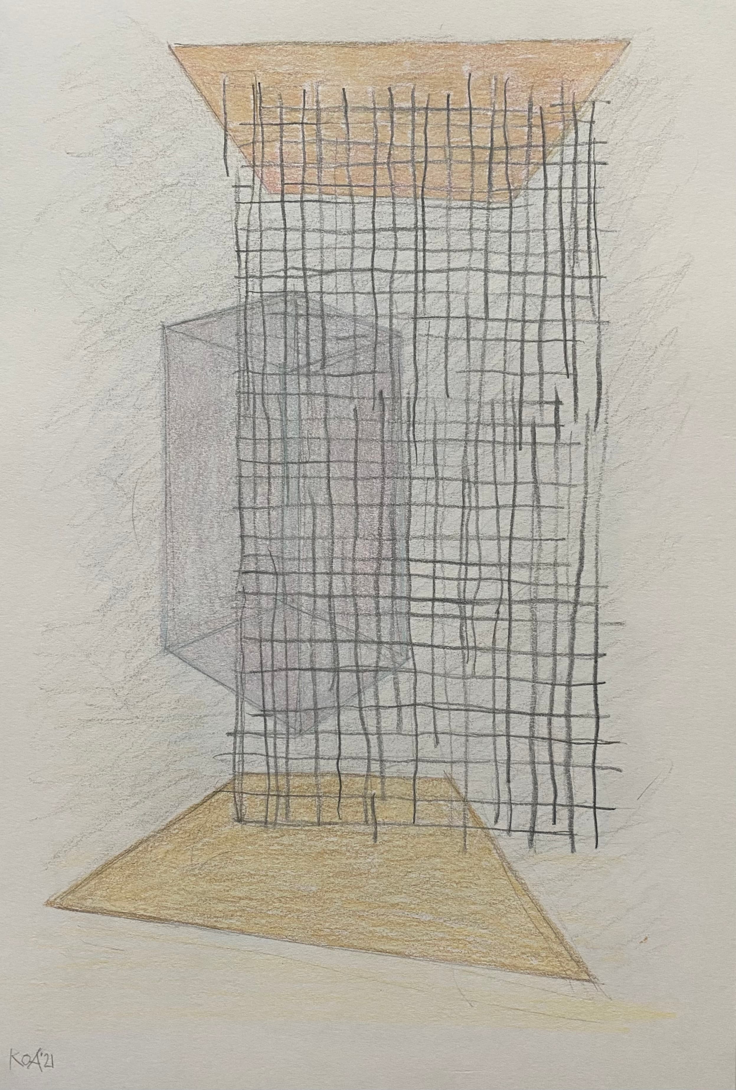 Artpiece by Karen Oude Alink. Made with Color pencil materials and the sizes are: 20x30.