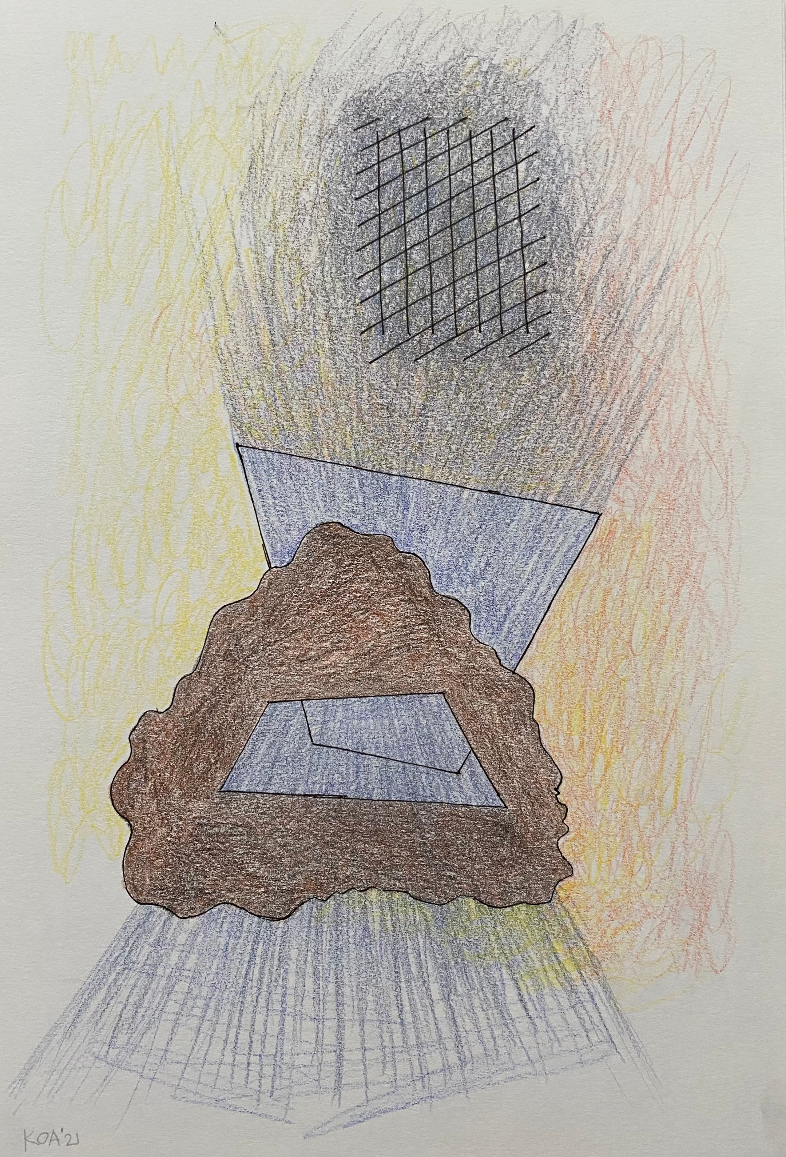 Artpiece by Karen Oude Alink. Made with Color pencil materials and the sizes are: 20x30.