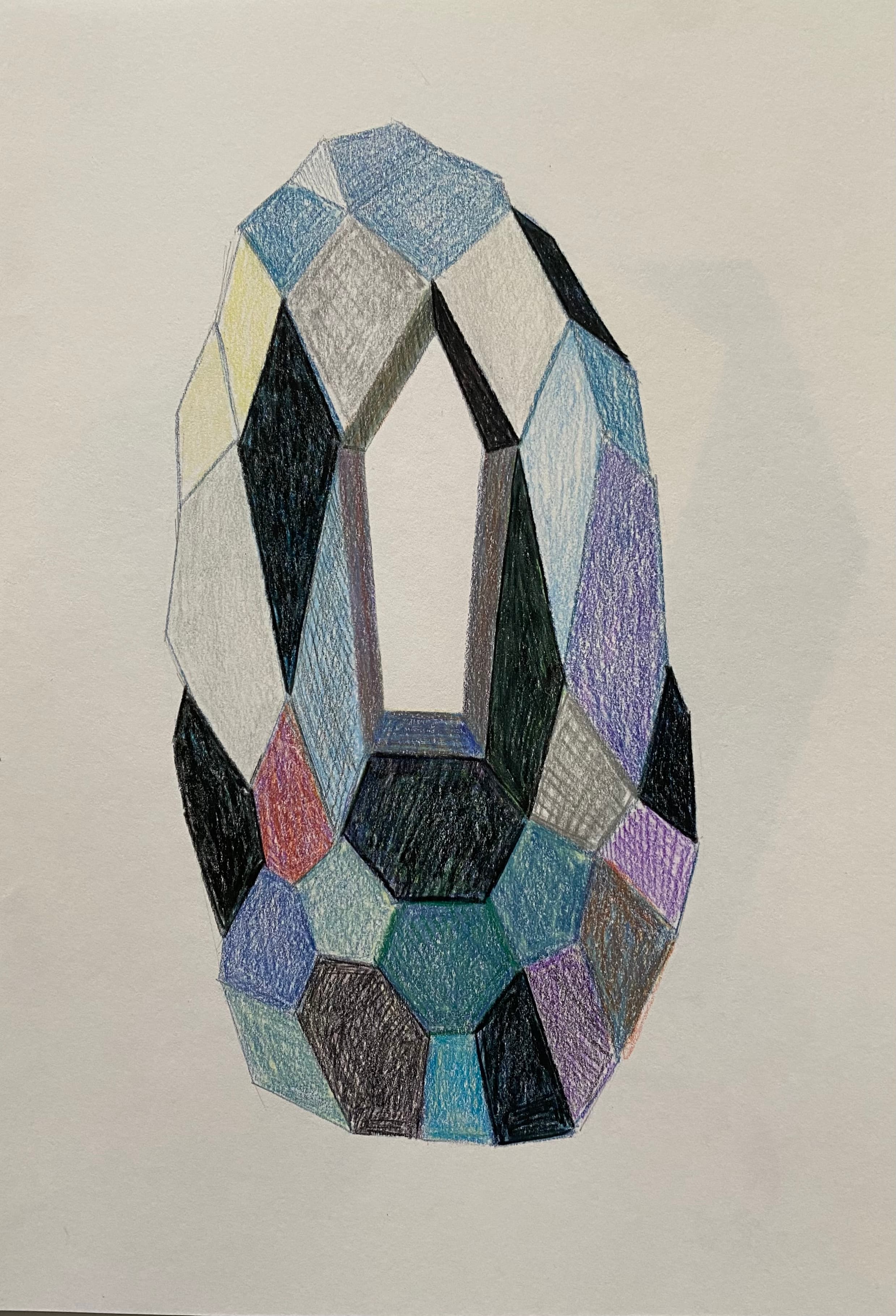 Artpiece by Karen Oude Alink. Made with Color pencil materials and the sizes are: 20x30.