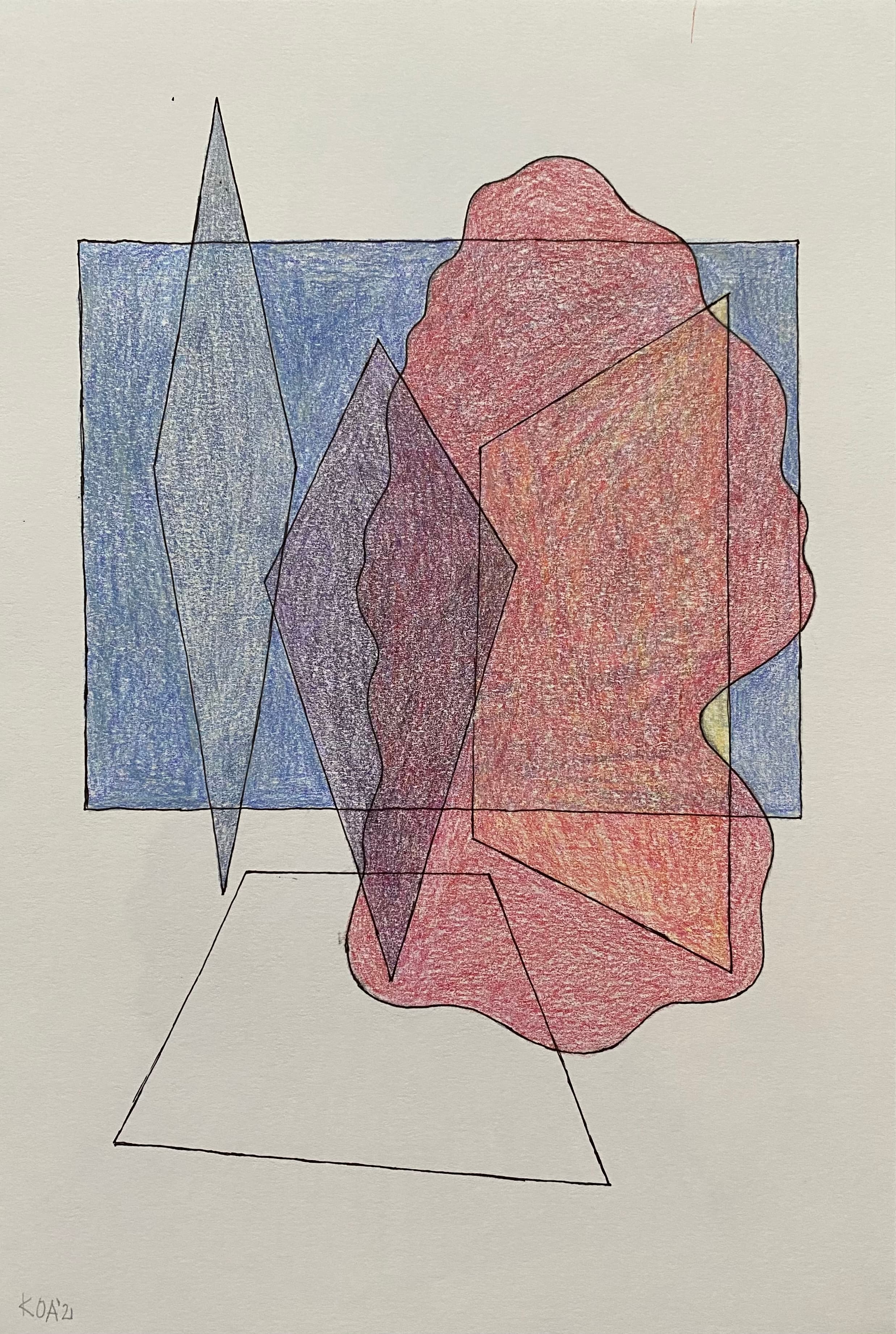 Artpiece by Karen Oude Alink. Made with Color pencil materials and the sizes are: 20x30.