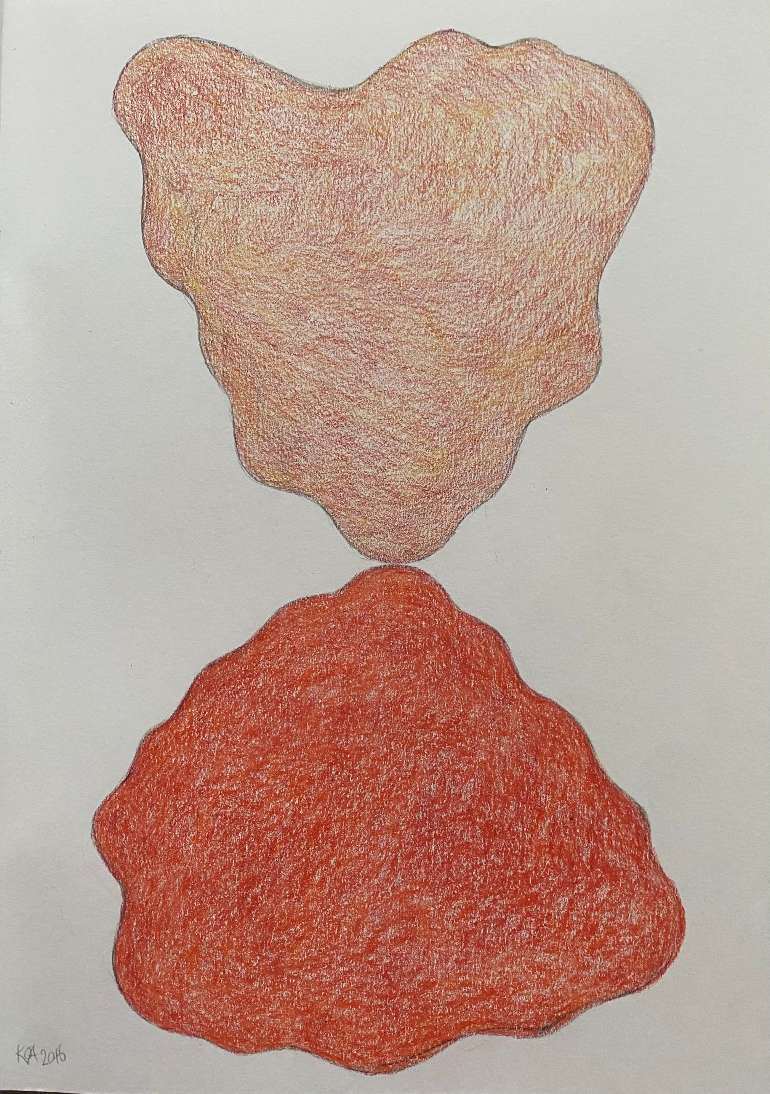 Artpiece by Karen Oude Alink. Made with Color pencil materials and the sizes are: 20x30.