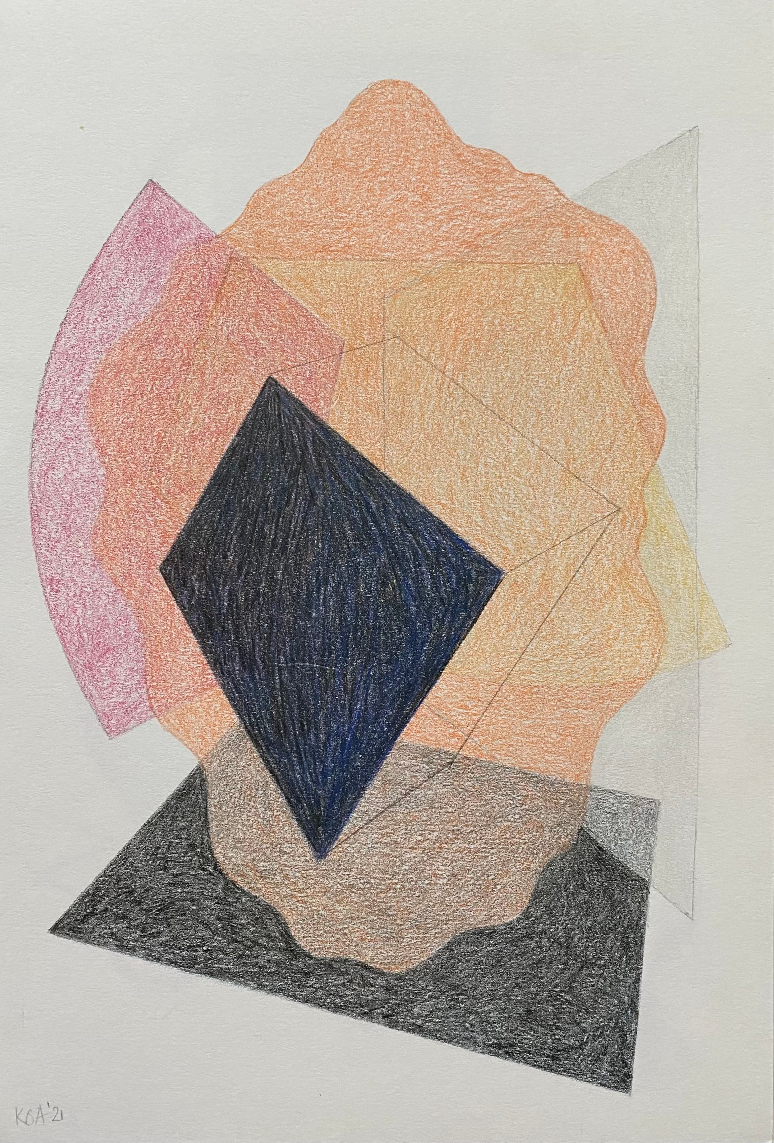 Artpiece by Karen Oude Alink. Made with Color pencil materials and the sizes are: 20x30.