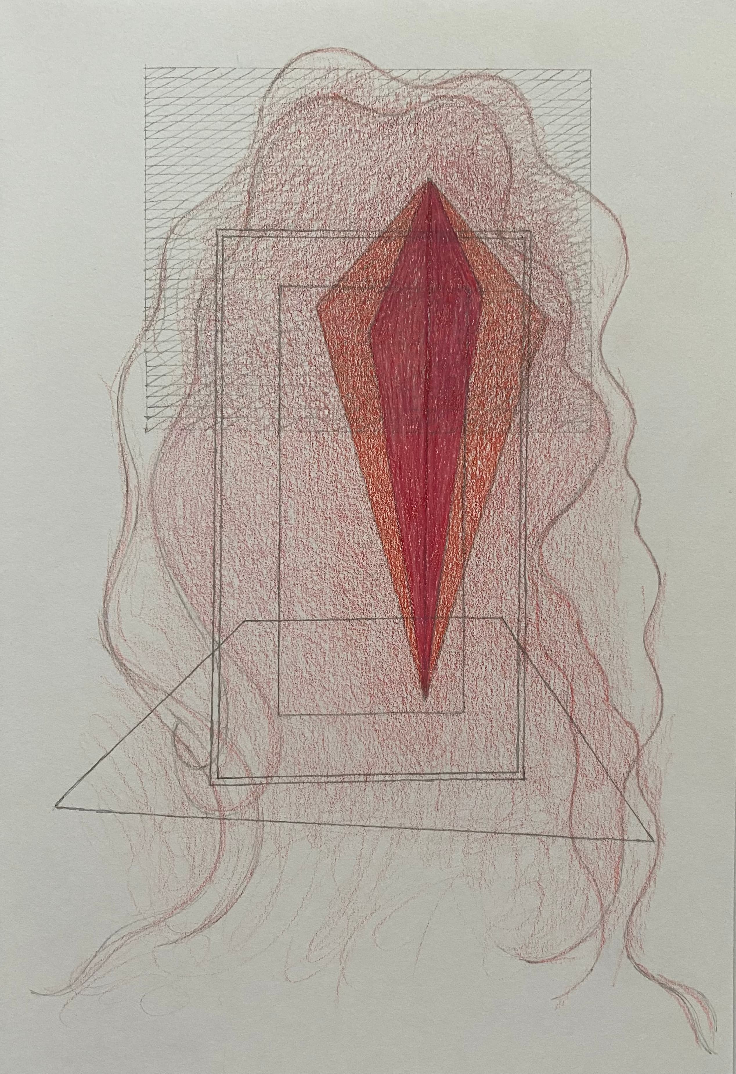 Artpiece by Karen Oude Alink. Made with Color pencil materials and the sizes are: 20x30.