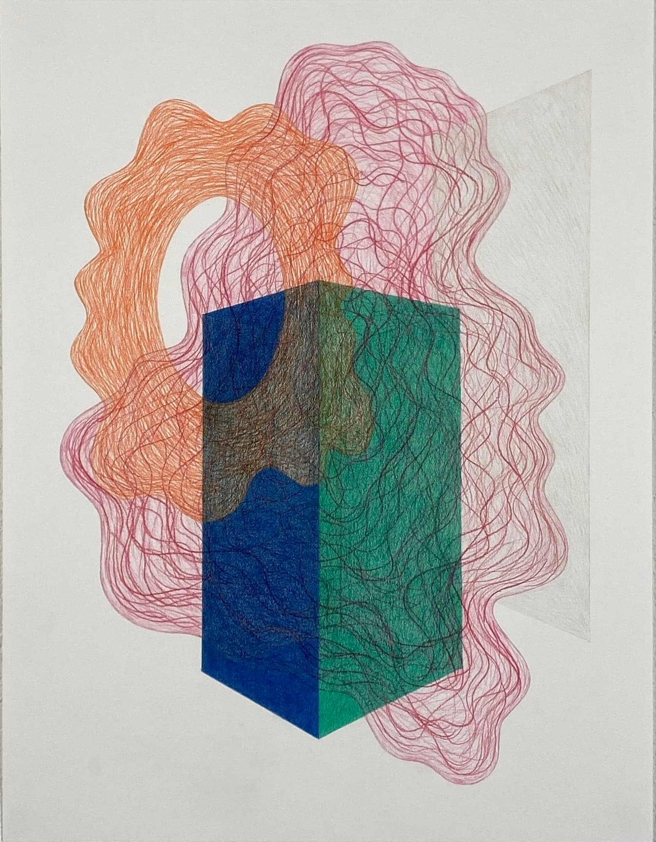 Artpiece by Karen Oude Alink. Made with Color pencil materials and the sizes are: 50x65.