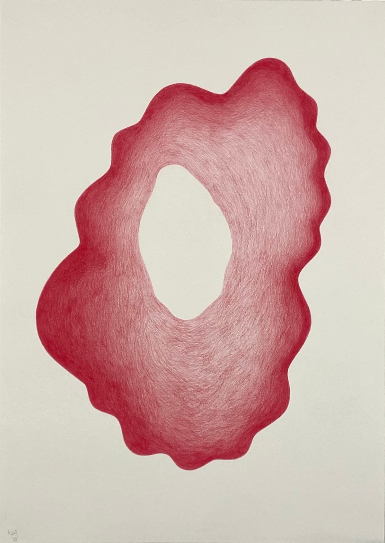 Artpiece by Karen Oude Alink. Made with Color pencil materials and the sizes are: 50x65.